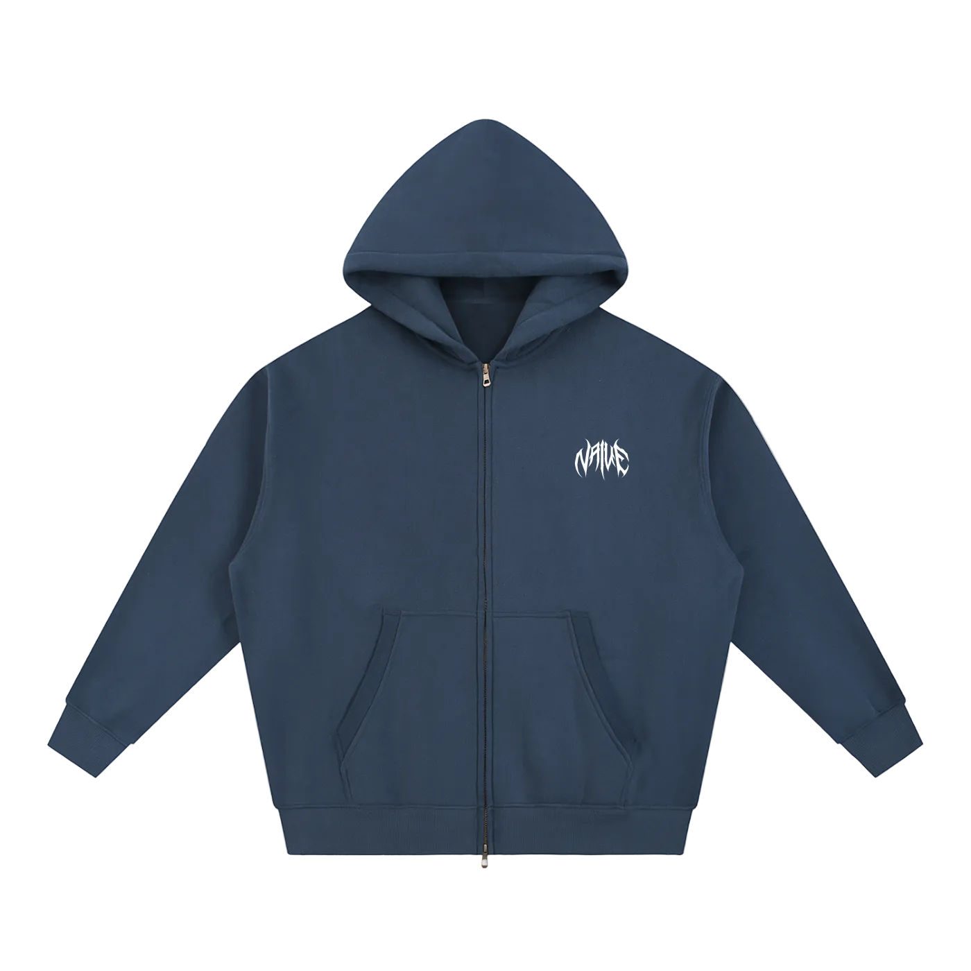 Naive Zip-Up Boxy Hoodie