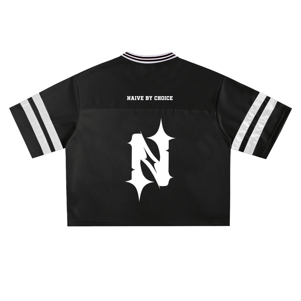 Naive by Choice Taped Mesh Cropped T-Shirt