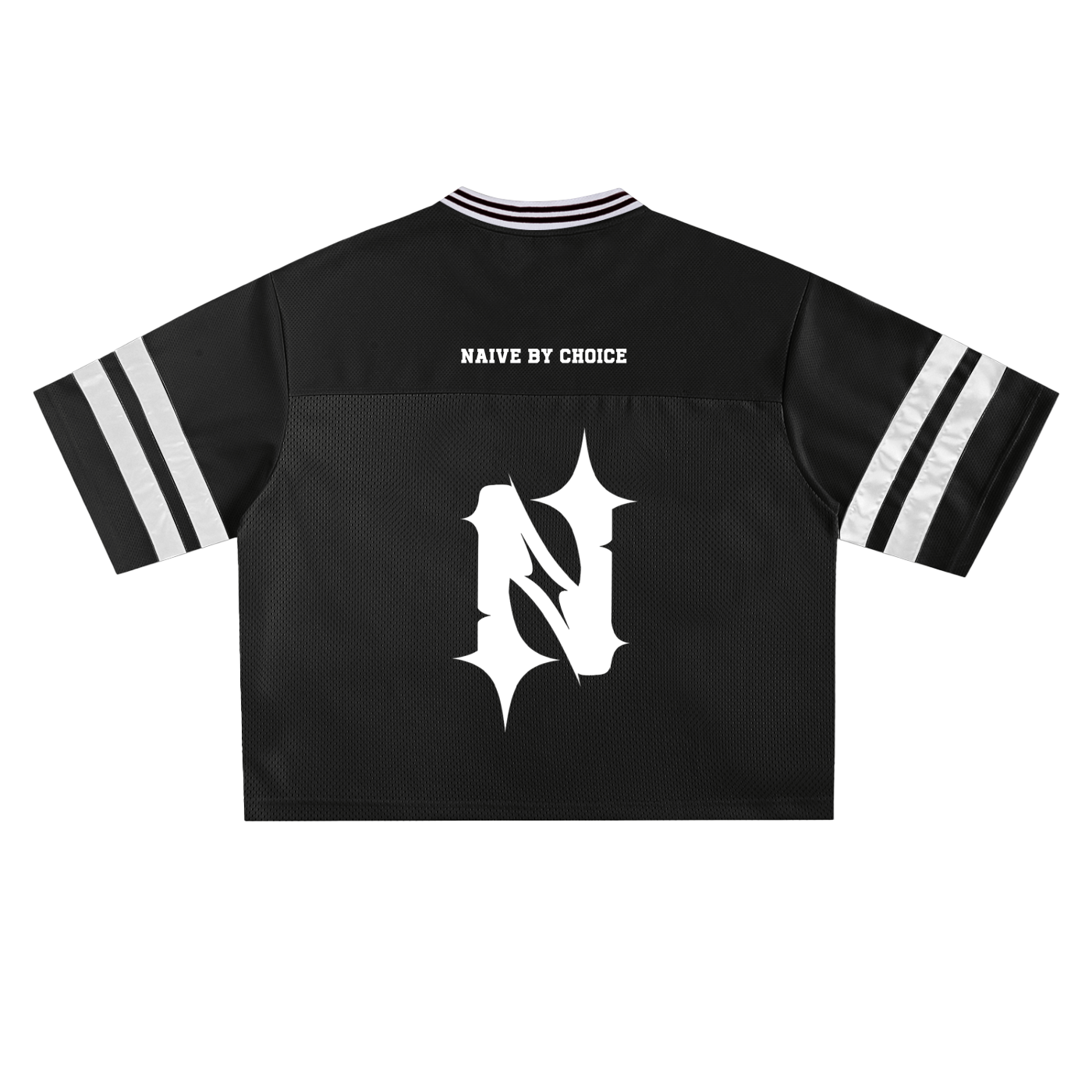 Naive by Choice Taped Mesh Cropped T-Shirt