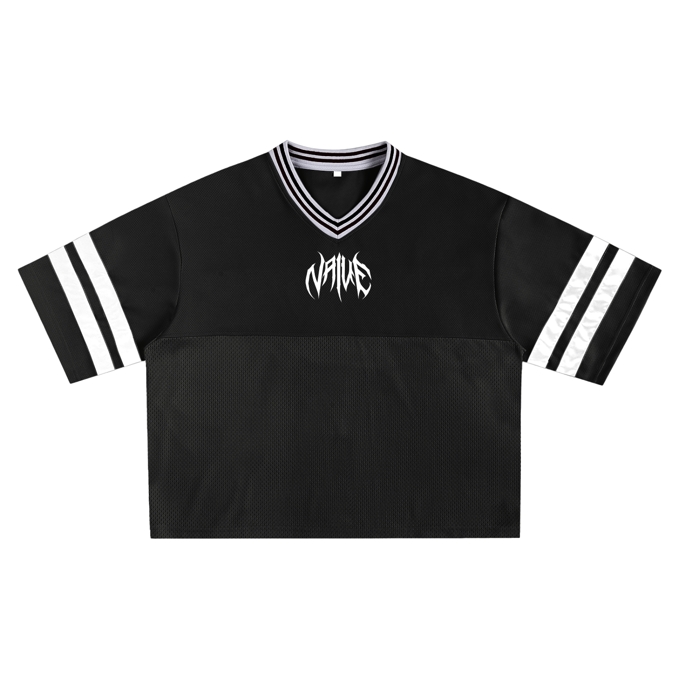 Naive by Choice Taped Mesh Cropped T-Shirt