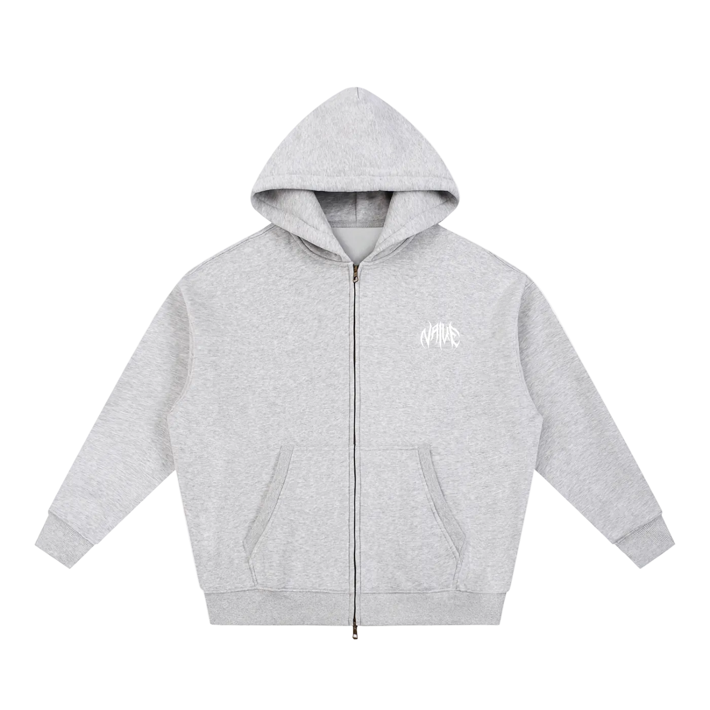 Naive Zip-Up Boxy Hoodie